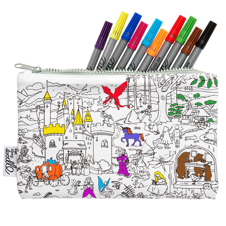 Doodle Eat Sleep Doodle Colour and Learn Pencil Cases - Educational Tool for Students of All Ages
