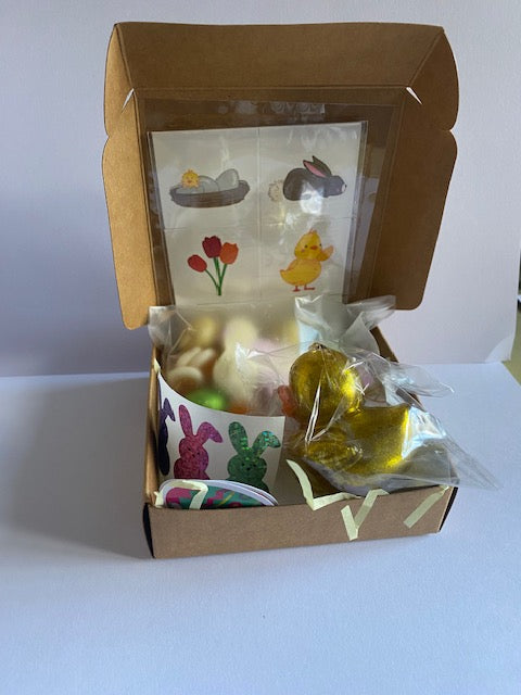 Easter Favour Boxes with Squishy Toy, Tattoos and Pick & Mix