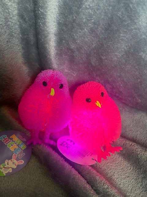 Light up Puffer Squeezy Fidget Chicken