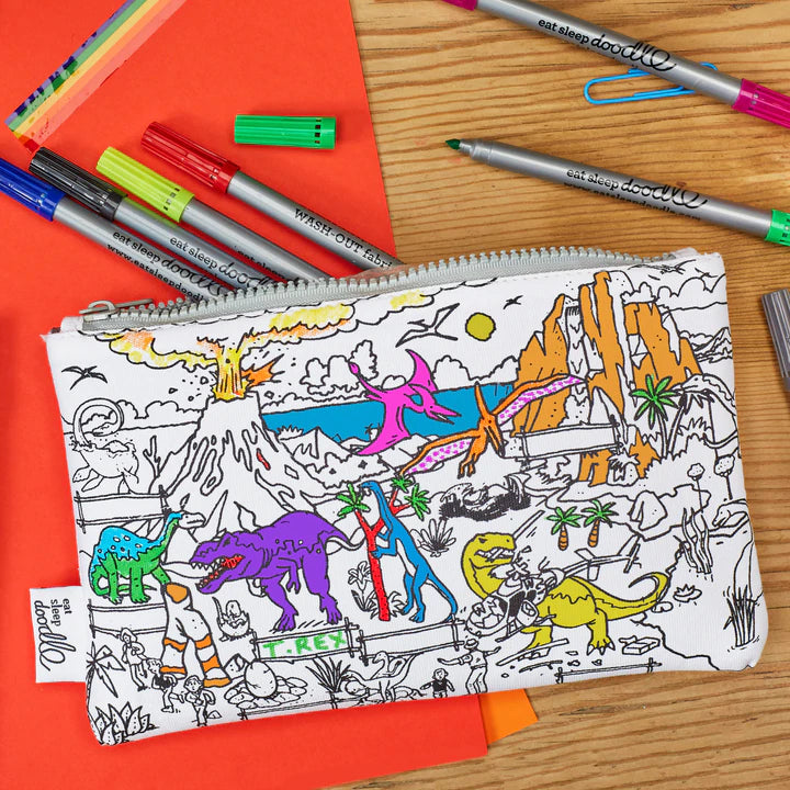 Doodle Eat Sleep Doodle Colour and Learn Pencil Cases - Educational Tool for Students of All Ages