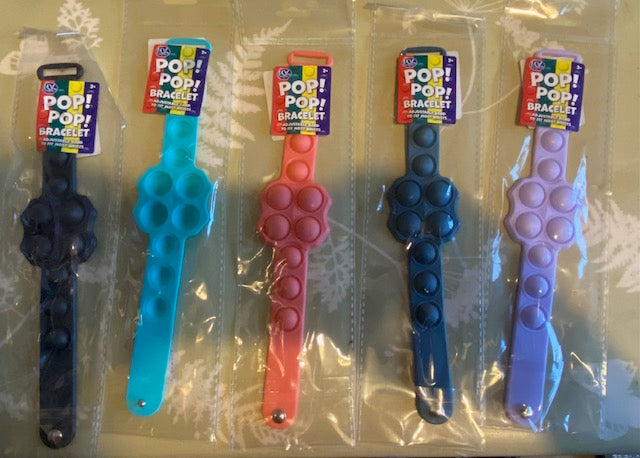 9 Bubble Fidget Popper Silicone Bracelet Sensory Toy