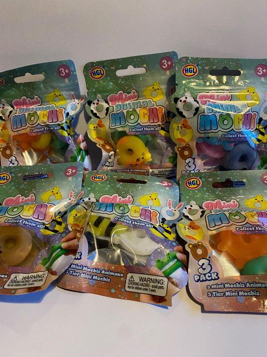 Mini Animal Mochi pack of 3