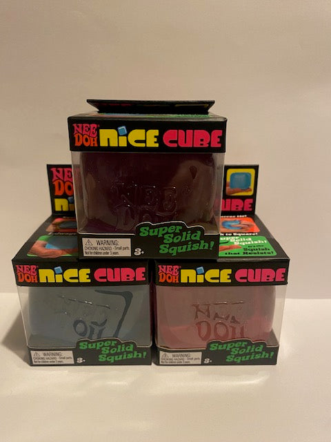Schylling's Nice Cube NeeDoh - Translucent Colors for Stress Relief and Anxiety Management