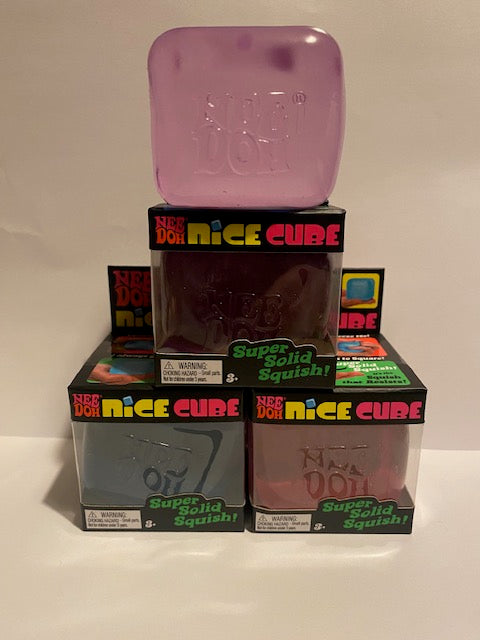 Schylling's Nice Cube NeeDoh - Translucent Colors for Stress Relief and Anxiety Management