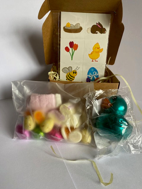 Easter Favour Boxes with Squishy Toy, Tattoos and Pick & Mix