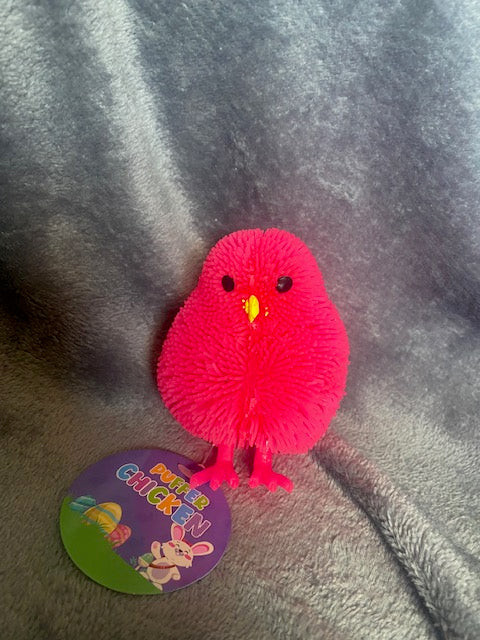 Light up Puffer Squeezy Fidget Chicken