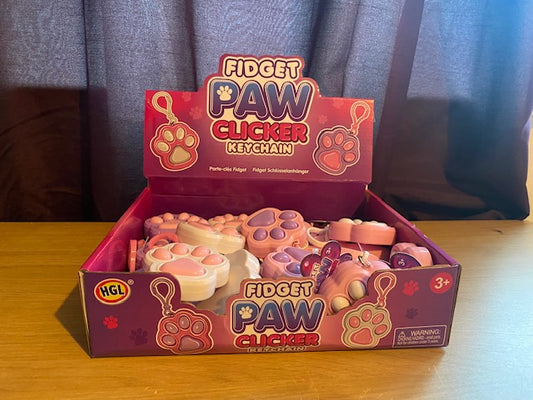 Fidget Paw Clicker Keychain