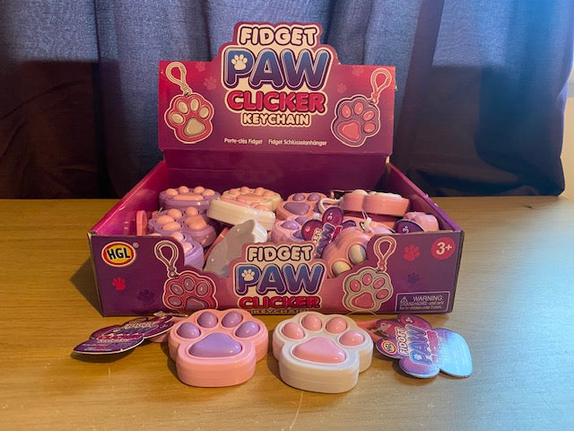 Fidget Paw Clicker Keychain