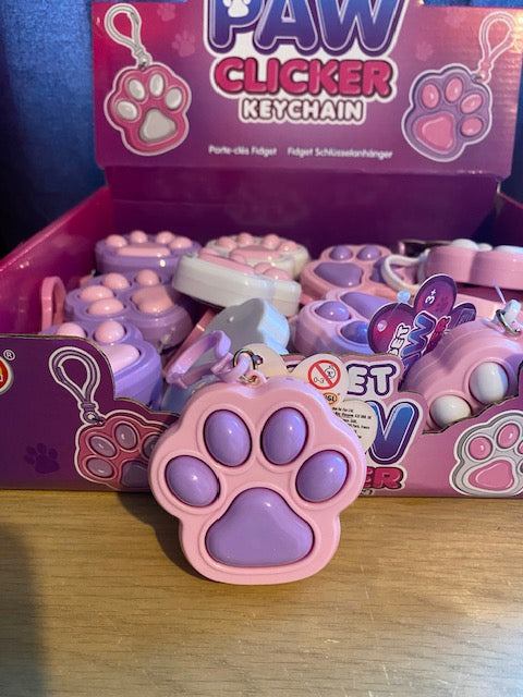 Fidget Paw Clicker Keychain