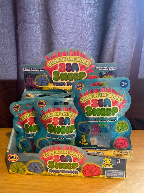 Glow In The Dark Sea Sheep Mini Mochi 3 pack