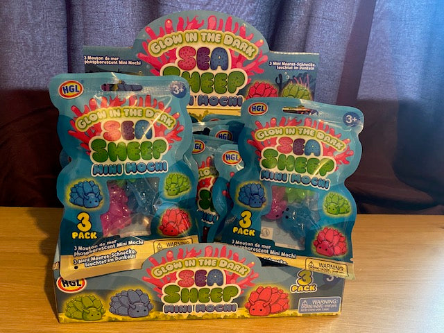 Glow In The Dark Sea Sheep Mini Mochi 3 pack