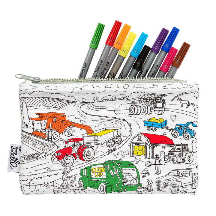Doodle Eat Sleep Doodle Colour and Learn Pencil Cases - Educational Tool for Students of All Ages